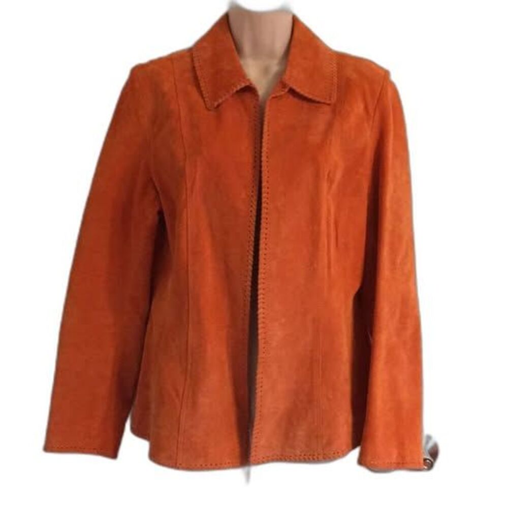 Suede coral jacket stunning coldwater creek